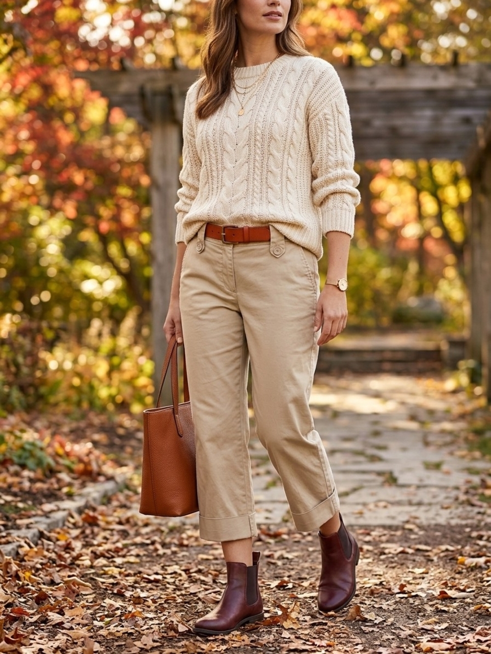 Reitmans Cropped Khaki Pants Cuffed Wide Leg Coastal Grandma Y2K Preppy Siren